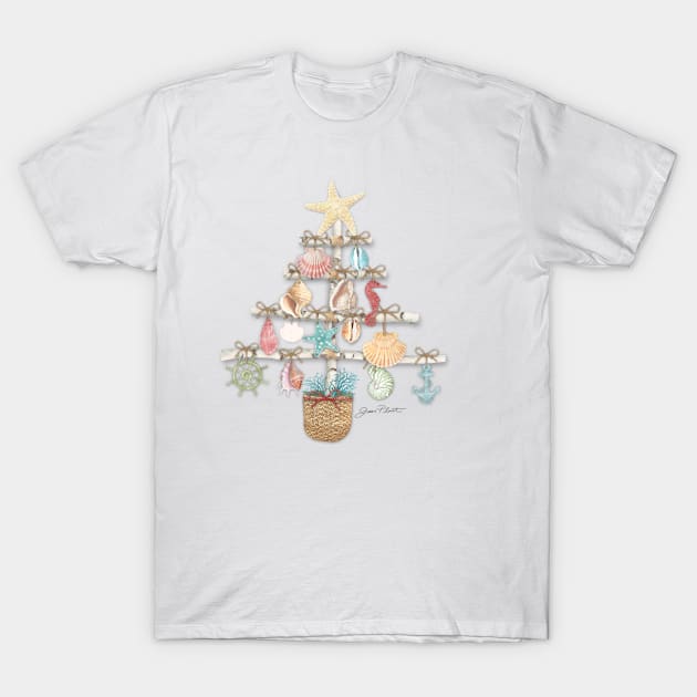 Coastal Christmas A2 T-Shirt by Jean Plout Designs